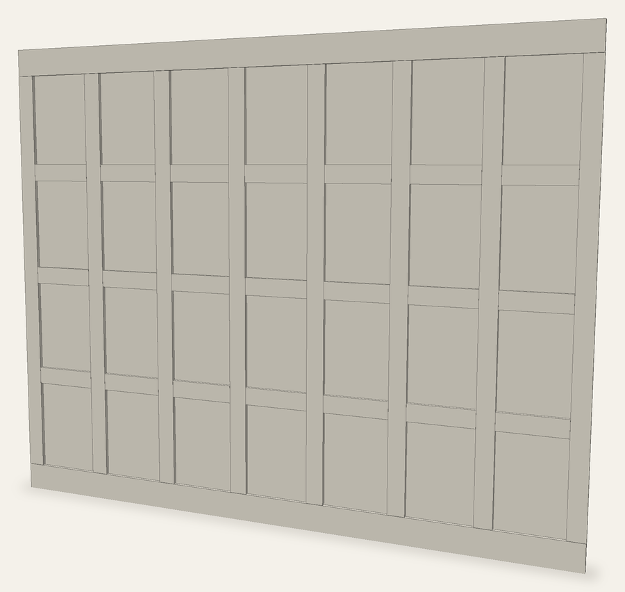 Board-and-Batten Accent Wall — product drawing