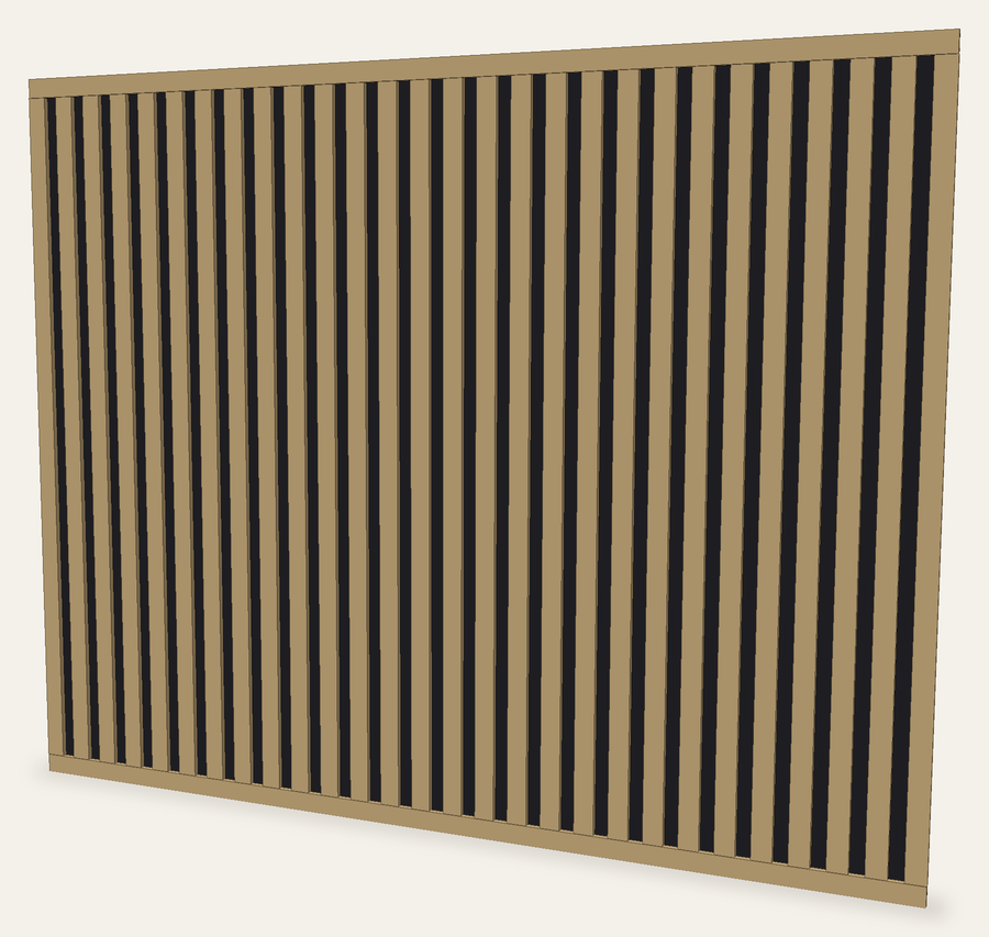 Vertical Slat Accent Wall — product drawing