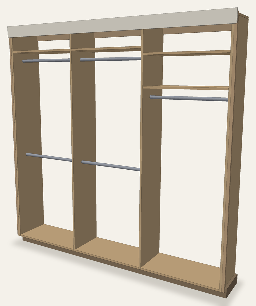 All-Hang Wardrobe Wall — product drawing
